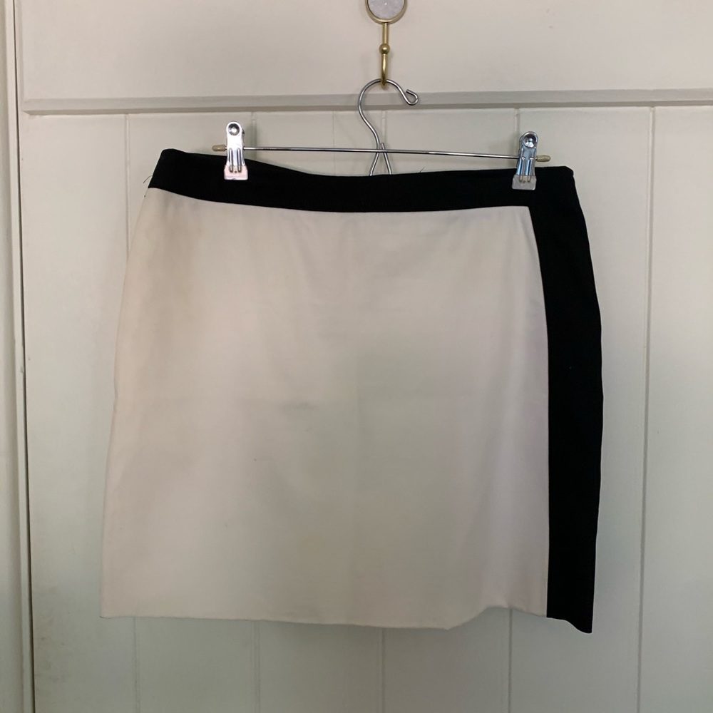 black and white skirt